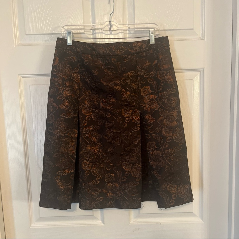 Kate Hill Dark Floral A-Line Skirt